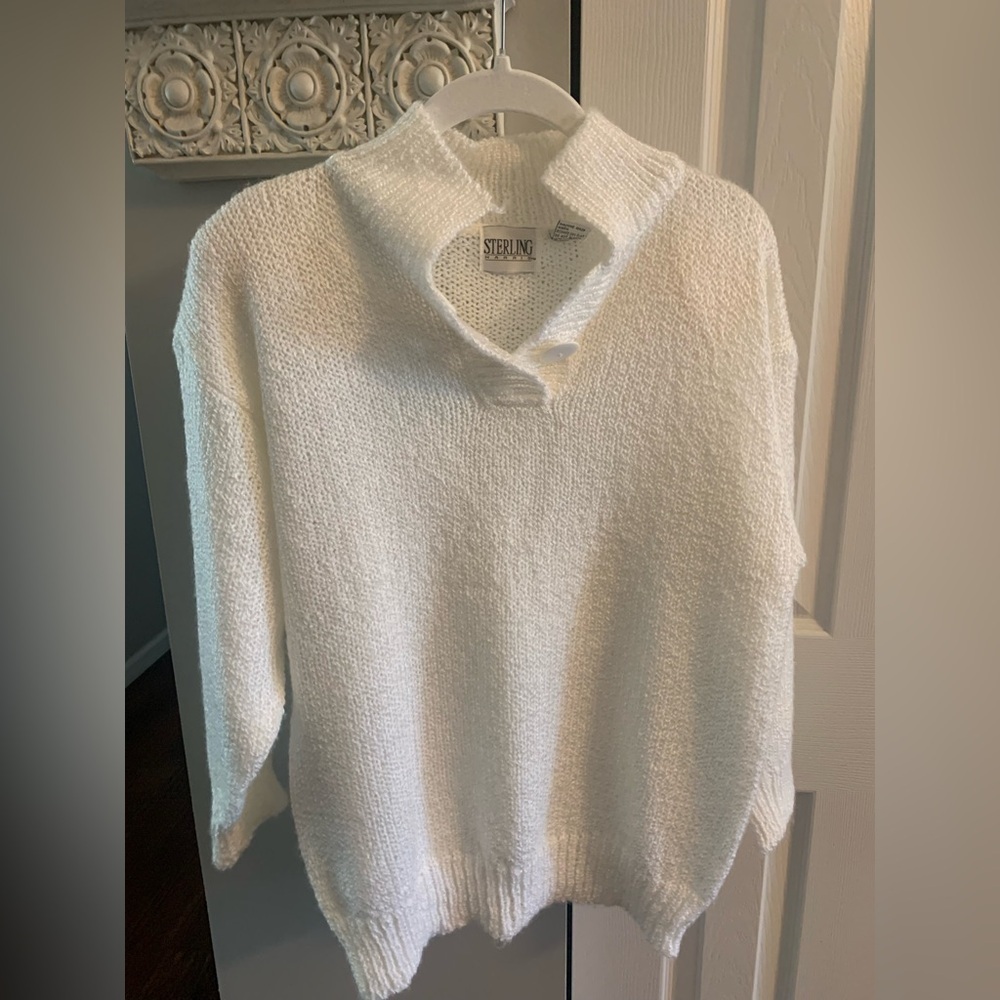 Vintage Sterling Harris White Women's Sweater - M
